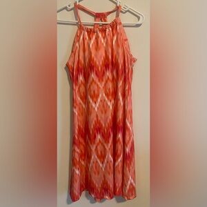 Beautiful orange halter dress size small like new!
